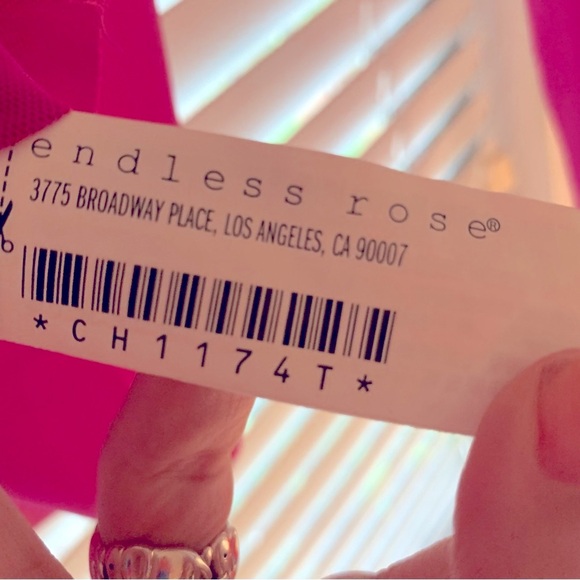 🆕 Endless rose LA Fitted Mesh Top, Long Sleeve, Perfect Pink 🌸👛💕🌷 - Picture 2 of 3